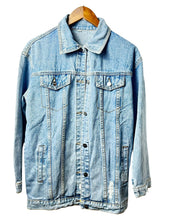 Load image into Gallery viewer, Oversized Distressed Jean Jacket
